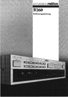 Revox B-260-Owners-Manual